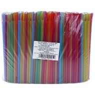 Paie COLOR drepte cu lingurita reutilizab 500/set