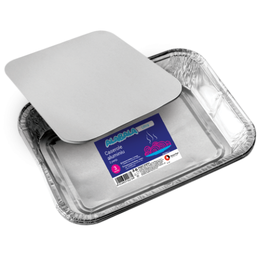 Caserole aluminiu cu capac Alabala CA2C Caserole aluminiu cu capac Alabala CA2C