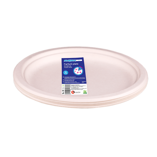 Farfurii plate trestie zahar Alabala Ultra albe 9 Farfurii plate trestie zahar Alabala Ultra albe 9